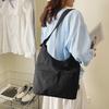 Large Capacity Tote Bag Women's Canvas Bag Solid Color Shoulder Crossbody Bag