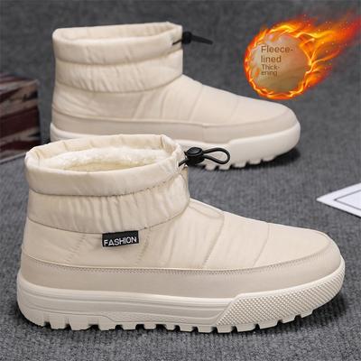 Mode Herren Winterstiefel Daunentuch plus Samt Kältefest Warm Hohe Baumwollschuhe Täglich Outdoor Warm Herrenschuhe Herren Schneestiefel