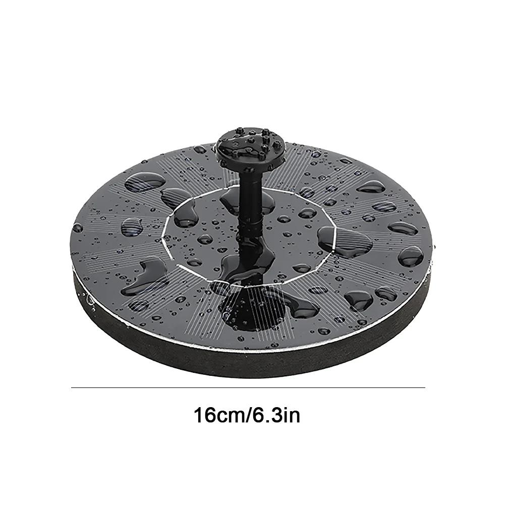 Fontana solare da 1 W, vasca per uccelli, laghetto, patio, fontana alimentata, 13/16 cm, decorazione da giardino, cascata galleggiante da giardino, pompa per fontana