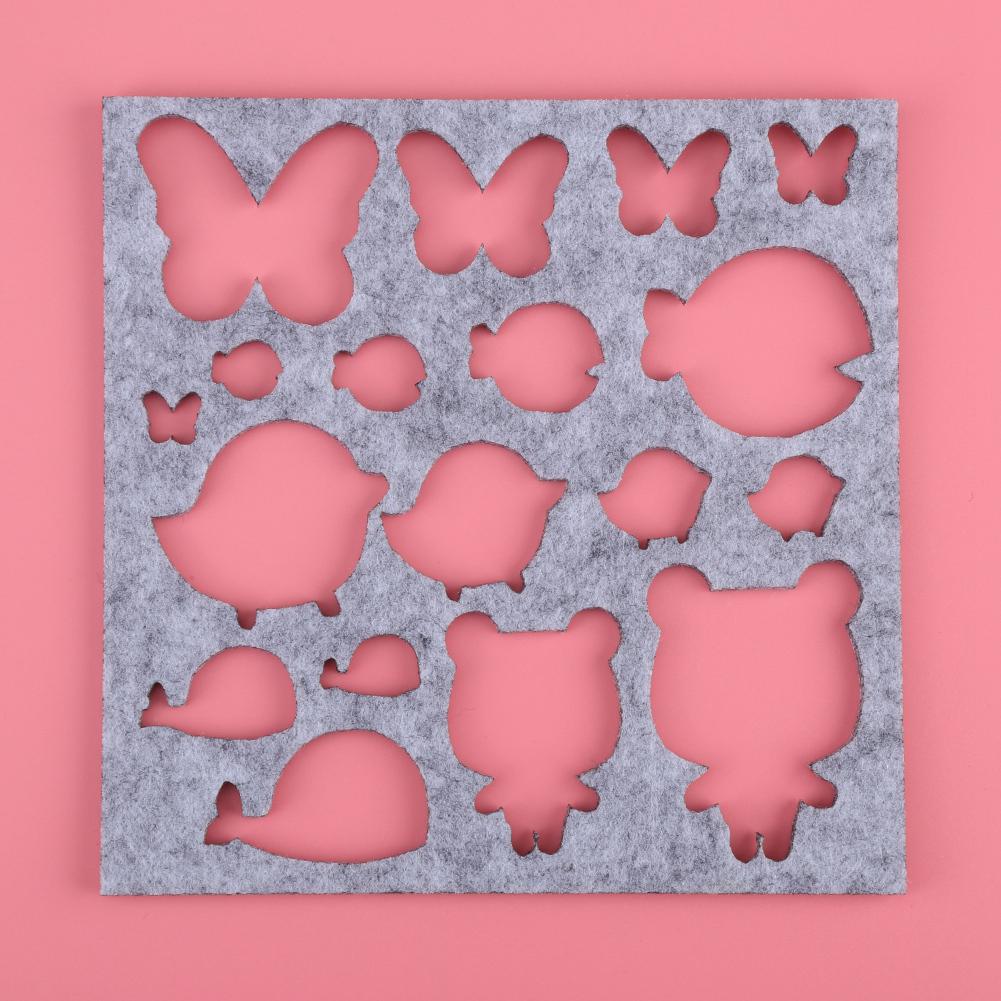 7pcs Set DIY Needle Felting Applique Mold Felt Template Beginner Craft Tool