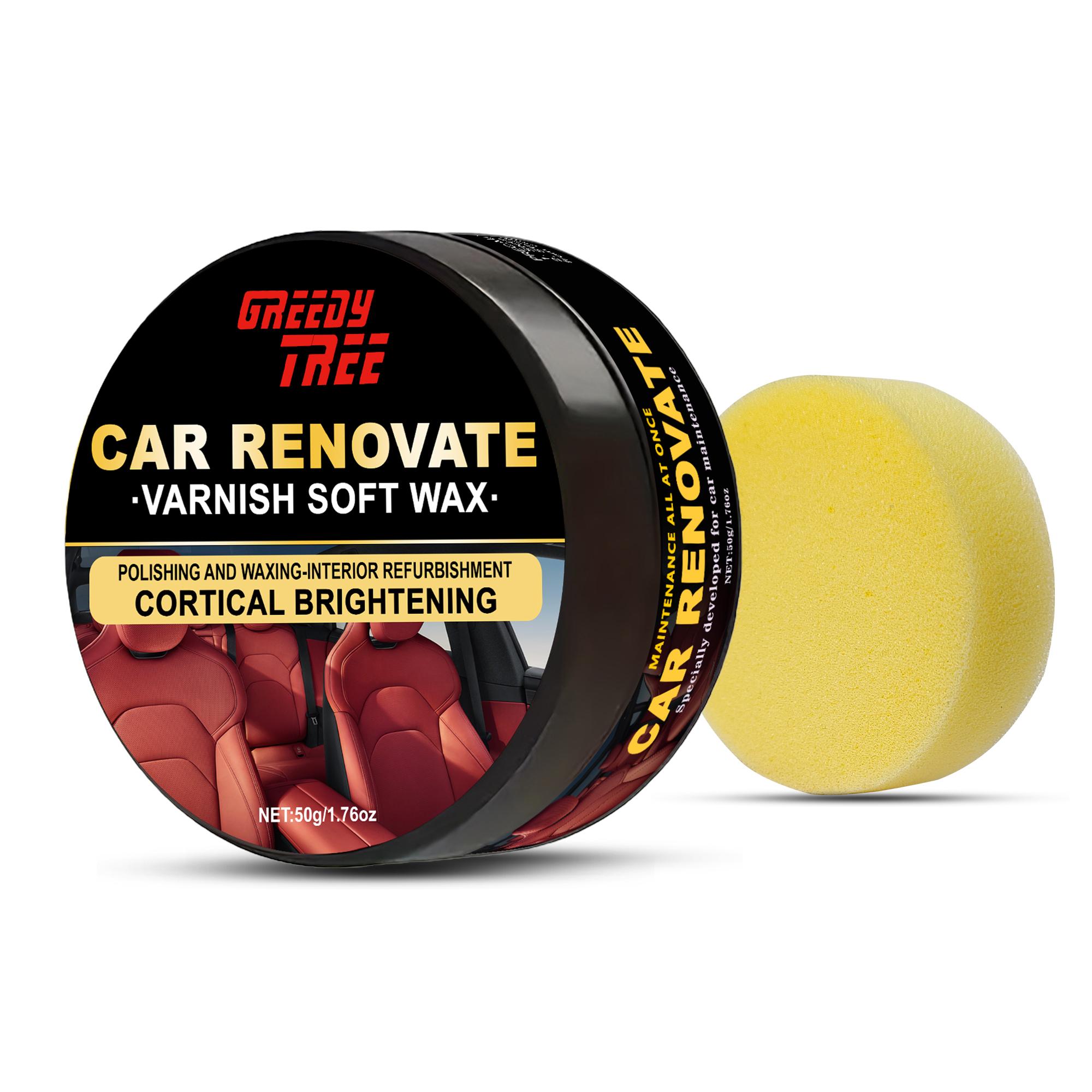 Automotive plastic repair wax - restores faded or scratched trims and bumpers, with UV protection, automotive polishing wax