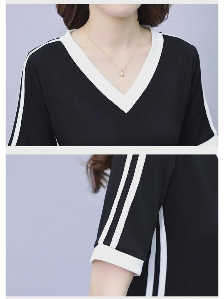 Robe Maxi Trapèze à Col V pour Femmes 2024 - Décontractée, Flatte le Ventre, Rajeunissante, Style Sportif