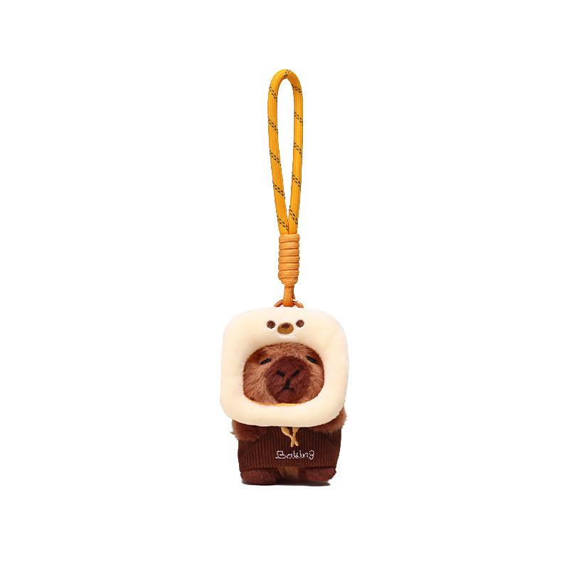Bread Hat Toast Capybara Plush Keychain With Cartoon Pendant Bag Decoration Gift