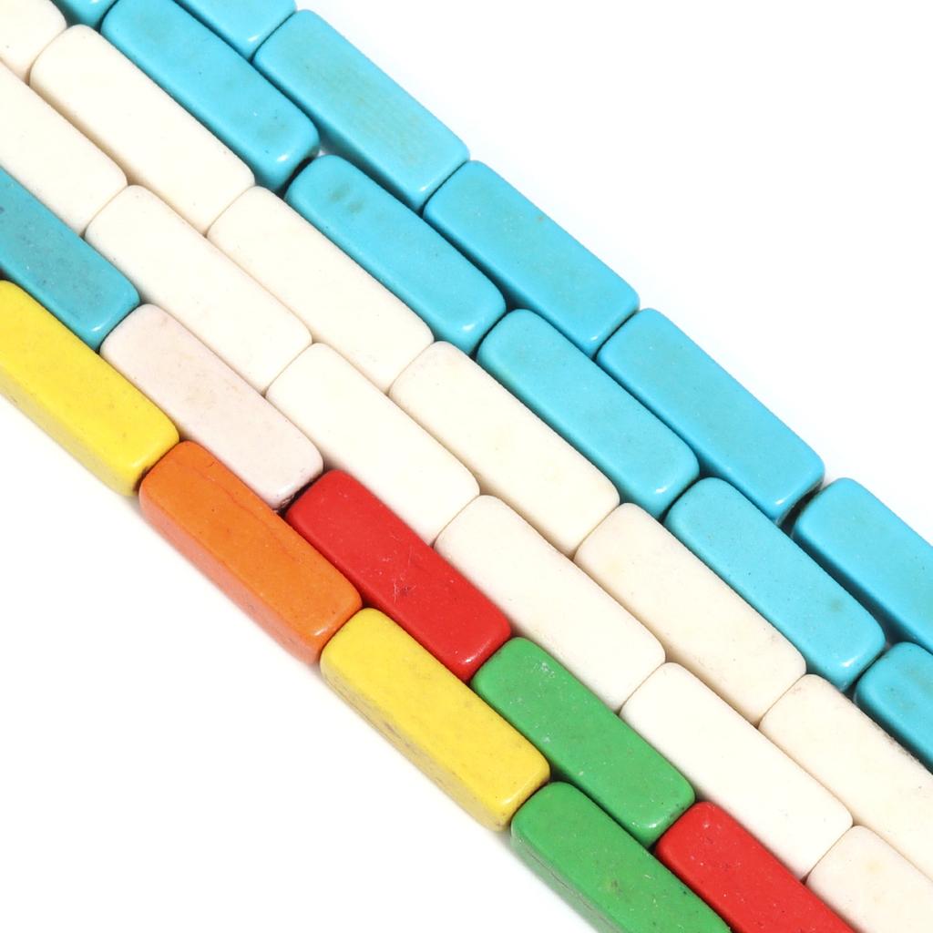 Natural Turquoise Beads 4x13mm Rectangle Square Loose Stone Beads For DIY Jewelry Making Handmade Necklace Bracelets Accessories