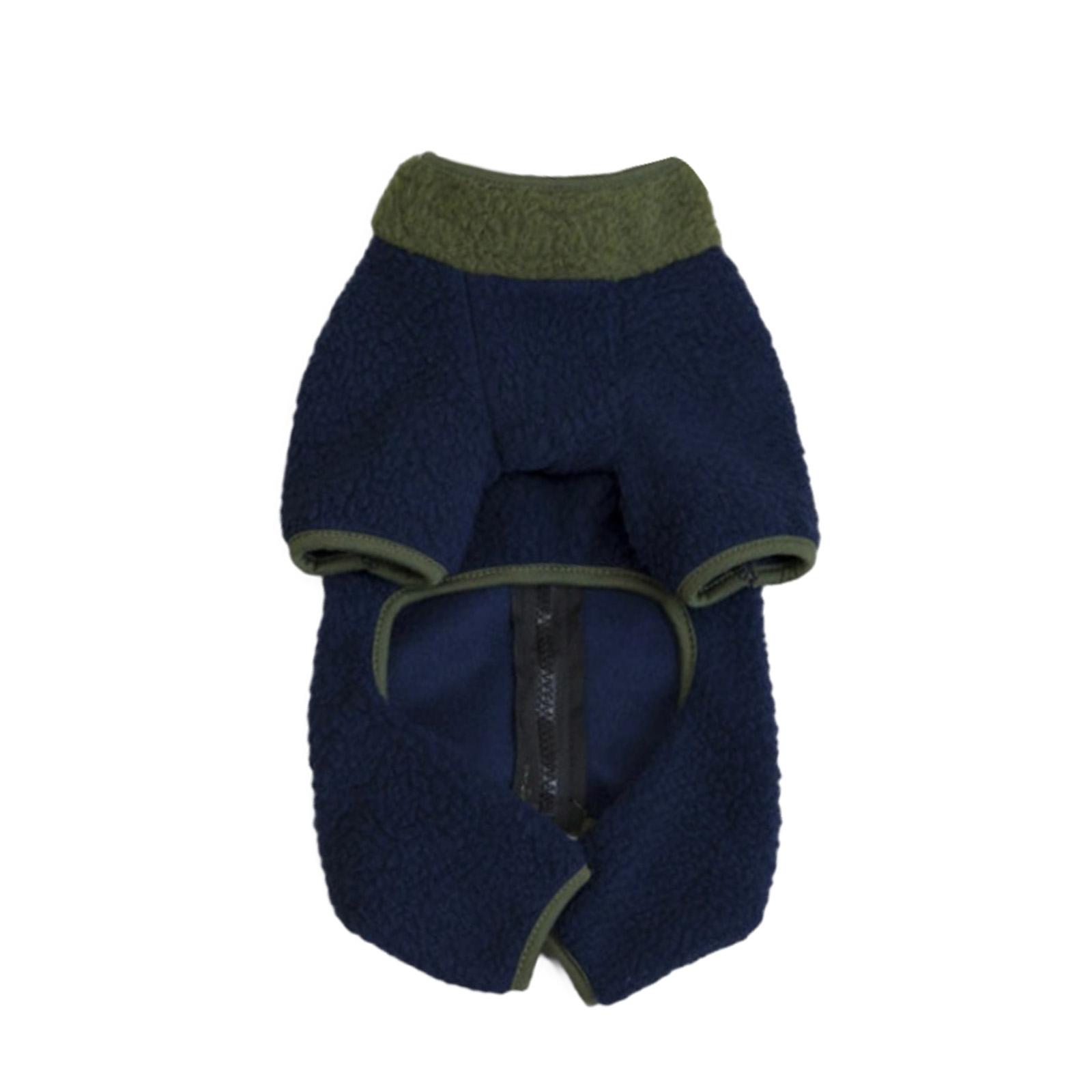 

Бархатная пижама для собак, плюшевый комбинезон, мягкая зимняя одежда для маленьких собак, комбинезон для питомца, одежда для щенков XS темно-синий