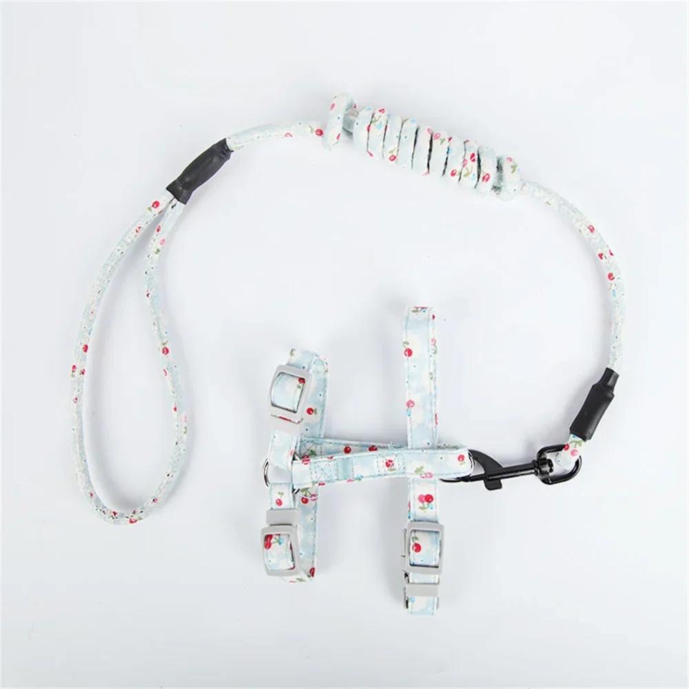 Japanese Style Pet Harness and Leash Adjustable Puppy Dog Cat Harnesses Gatos Productos Para Mascotas Sphynx Kitten Accessories
