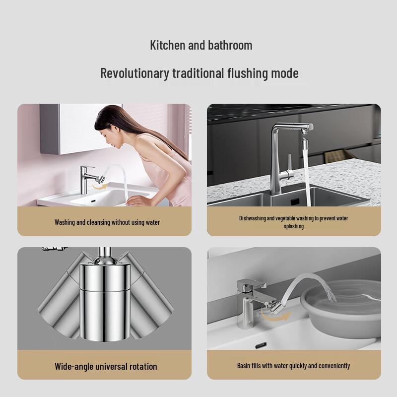 JOMOO 720° Swivel Dual-Mode Faucet Aerator with Anti-Splash Filter
