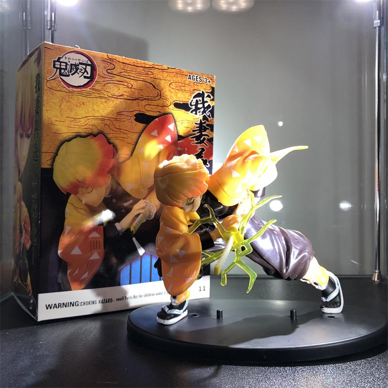 

Anime Kimetsu no Yaiba Figure Agatsuma Zenitsu Figurine Tanjirou Nezuko Demon Slayer action figure model toys doll gift 15cm