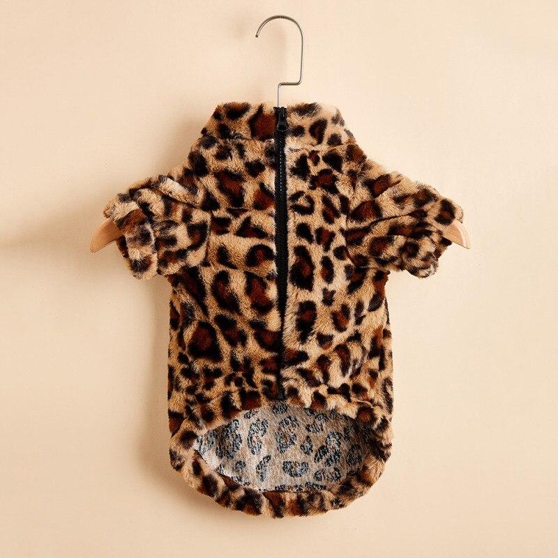 Pet Dog Costume Fashion Leopard Printed Pet Coat Cotton Soft Pullover Dog shirt Jacket Bluza Kot Sweter Odzież dla zwierząt Strój
