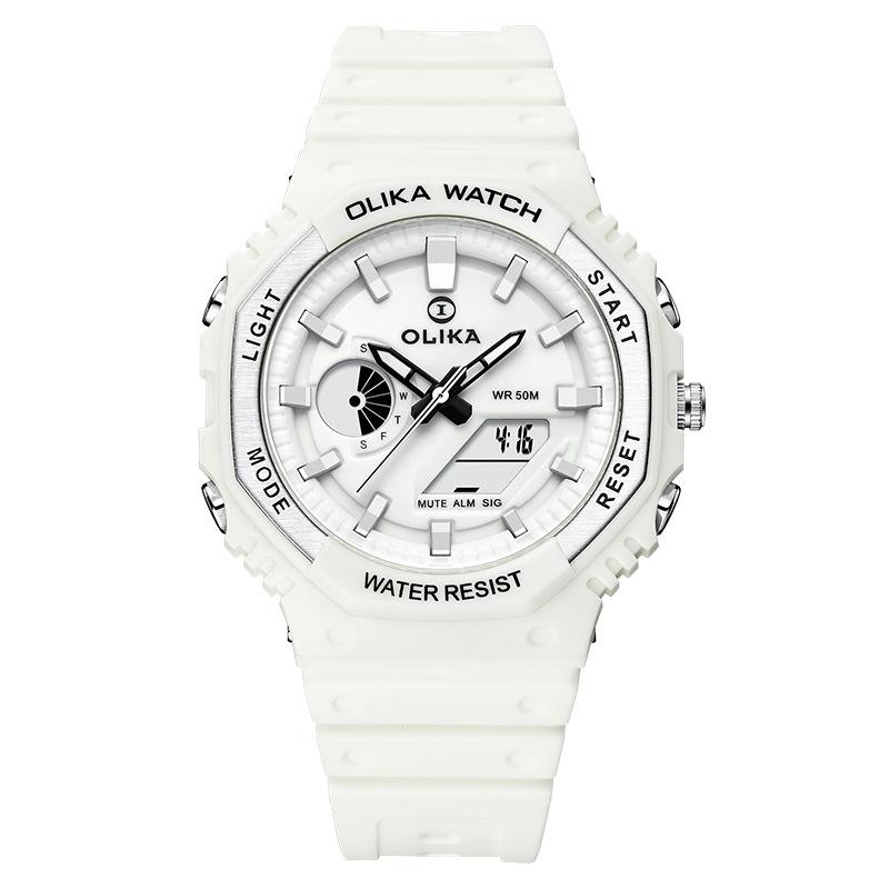 Top Brand Multifunctional Waterproof Sports Electronic Watch Luminous Double Display Couple Electronic Watch Student Anti-fall Chronograph Watch