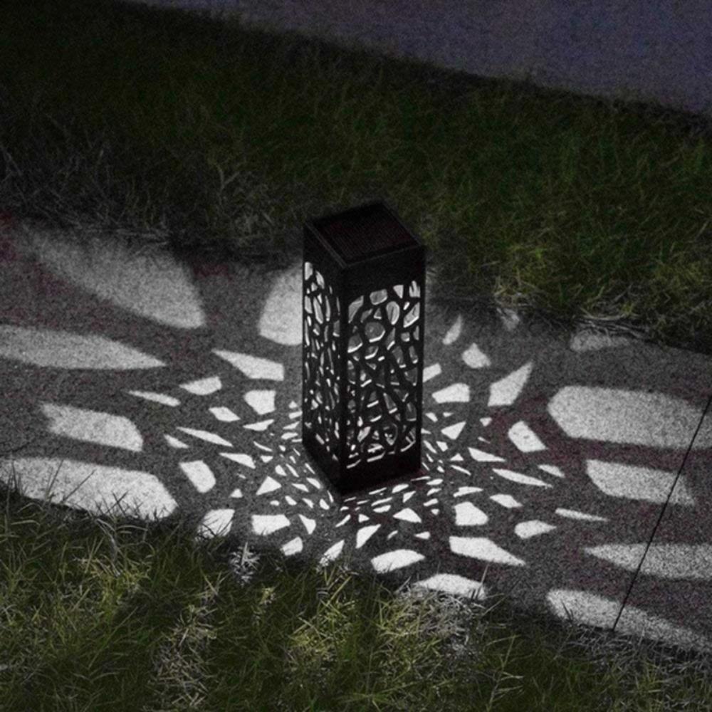 Solar hage jordplugg lys hul firkantet solar vanntette plen lys utendørs landskap hage park camping plen lys