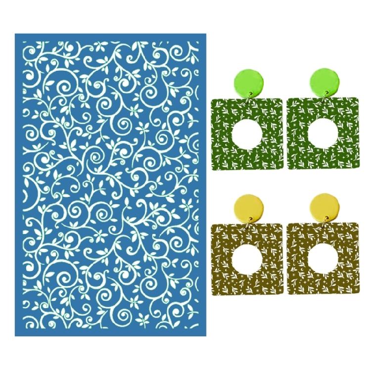 Leaves Silkscreen-Stencils Reusable Silkscreen Print Kit DIY Jewelry Home-Decor