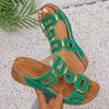 Fashion Women Slippers New 2025 Wedge Sandals Fashion Thick-soled Large-size Shoes for Women Open-toe Casual Slippers Slides Women