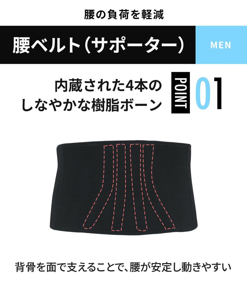 [CW-X/Wacoal] Men's Lumbar Support BCO003 Black, Japan Size L (Equivalent to Japanese Size L)
