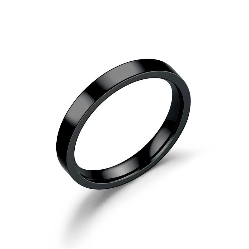 High Quality 2mm 4mm 6mm Simple Ring Fashion Rose Gold Silver Color Stainless Steel Couple Wedding Ring for Men and Women