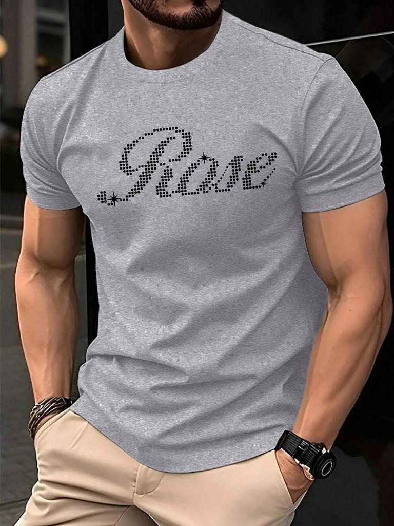 Letters Composed Of Diamond Patterns Design Men T Shirts Fashion TShirt Cotton Casual Clothing Summer Loose Unisex Streetwear