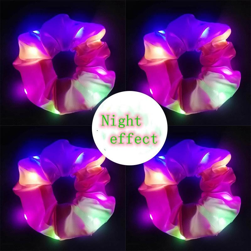 LED Large Intestine Hair Ring Nightclub Bar Dance Club Luminous Hair Accessories