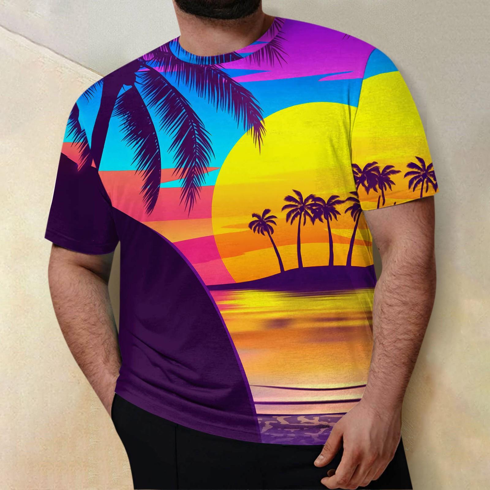 

Плюс размер Мужская повседневная футболка с коротким рукавом и принтом с круглым вырезом, блузка, топы XXXXXXXL