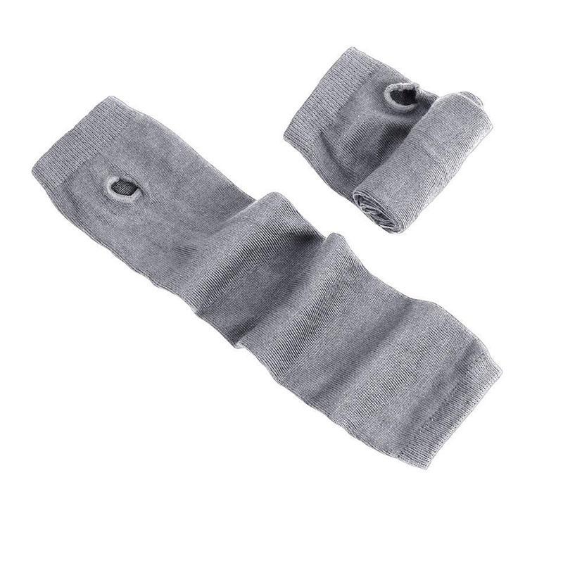 Длинные теплые перчатки без пальцев в стиле панк, готический рок светло-серый