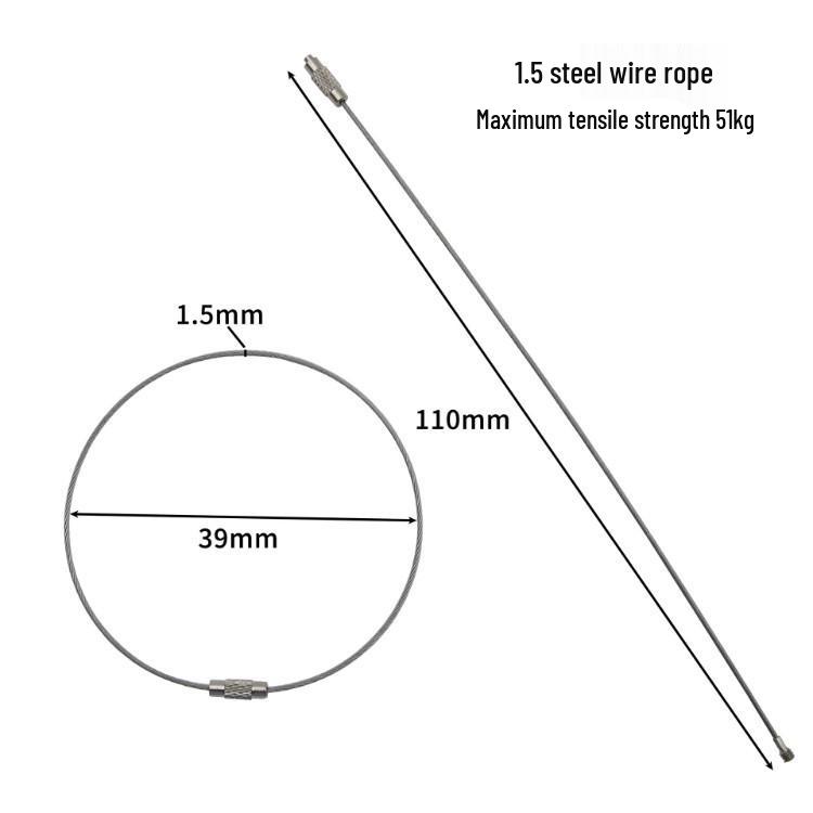 Stainless Steel Wire Key Ring and Loop Buckle