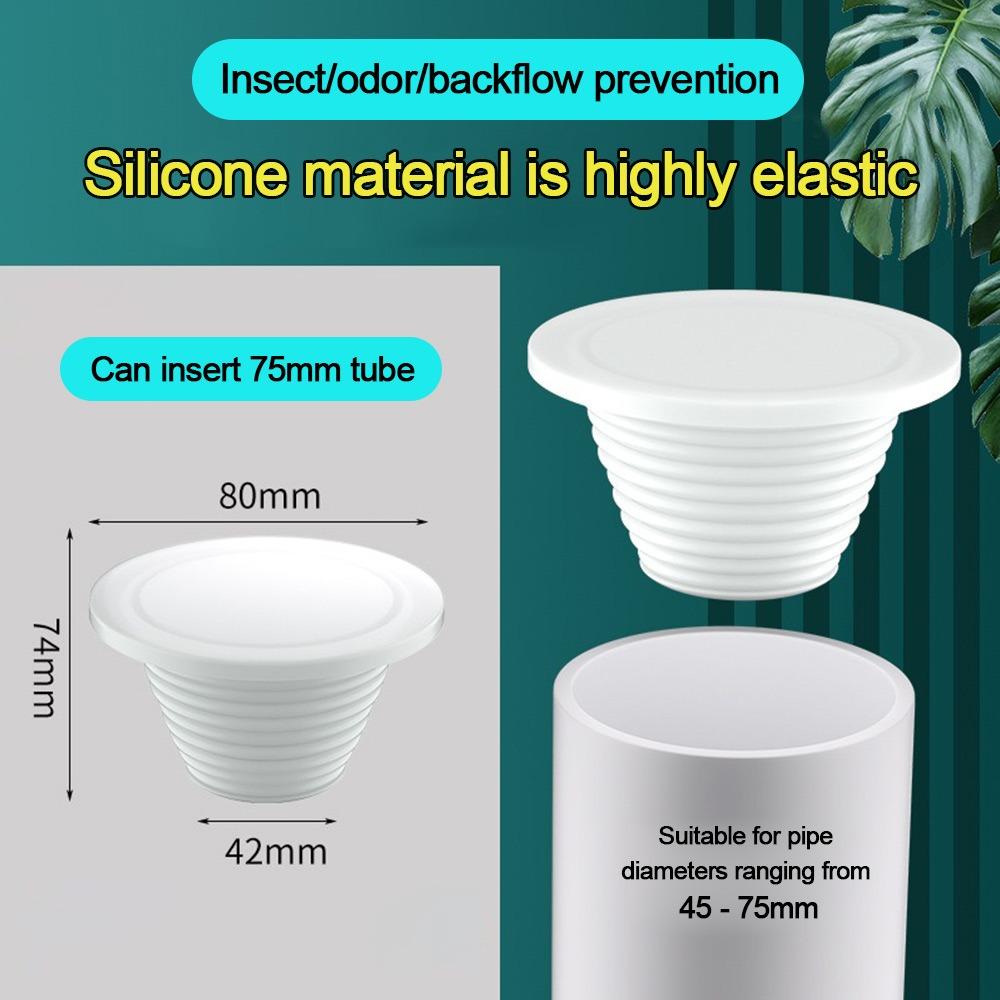 Silicone Sewer Pipe Sealing Ring Conical Shape Anti Odor Floor Drain Stopper Anti-clogging Sewer Seal Water Pipe Plug