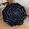 1PC Spiderweb Pattern Automatic Open/Close Umbrella Compact Folding Umbrella with 8-Rib Shaft Lightweight Esign, Highquality Fabric1146A