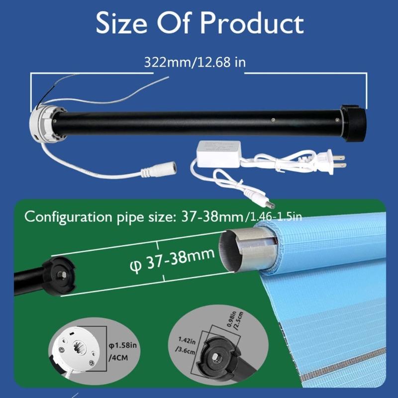Intelligent Window Shade Motor with Programmable Timer Feature Advanced Roller Shade Automation Motor Simple Installs