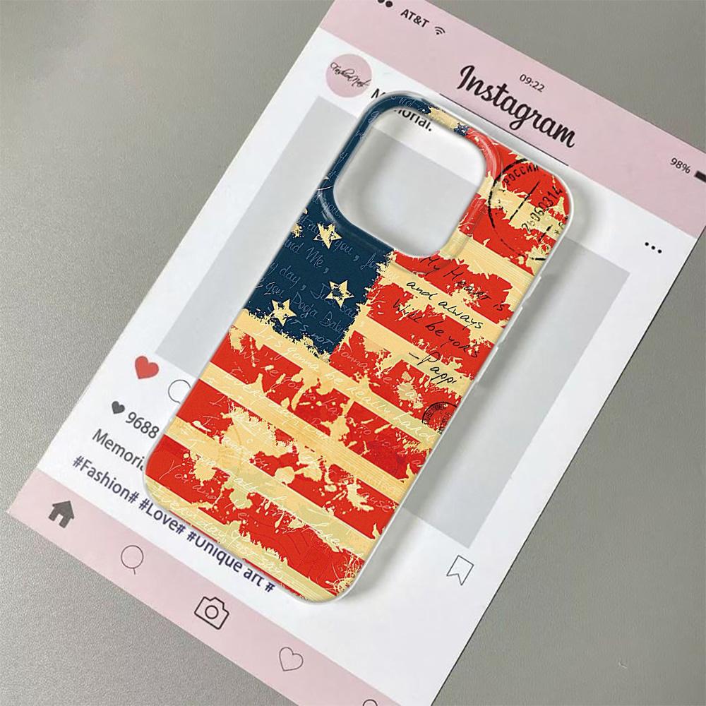 American Flag Phone Case For IPhone 11 12 13 Pro Case 14 15 Plus 16 17 Pro Max 17Air Case Silicone Soft Clear Shockproof Cover