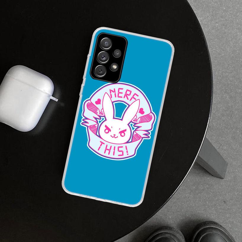 Game O-Overwatchs-DVA Phone Case Cover for Samsung Galaxy A12 A22 A32 A52 A72 A02S A51 A50S A31 A20S A10S Note 20 Ultra 10 Plus