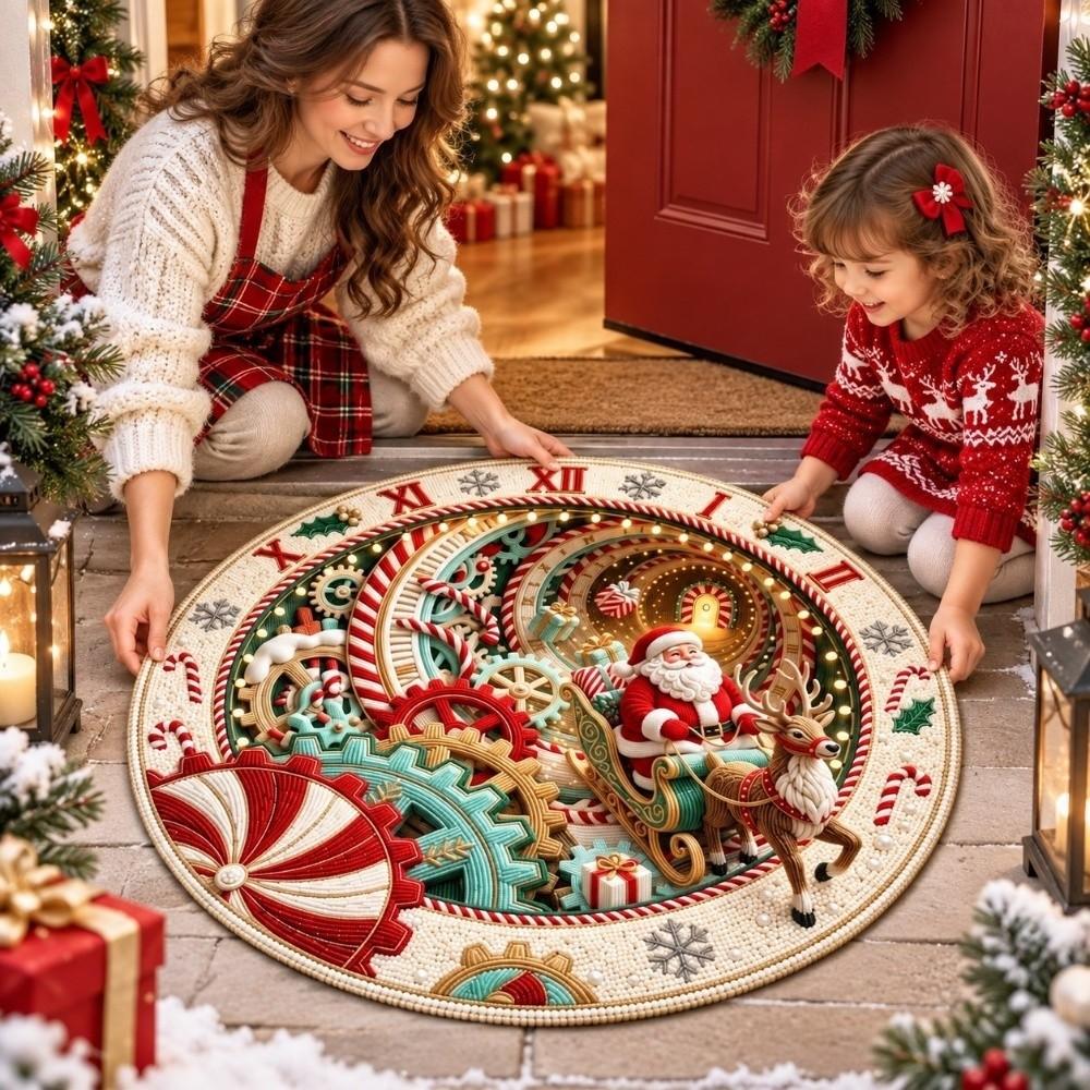 Stain Resistant 3D Illusion Rug Wear Resistant Festive Area Mat Indoor Entrance