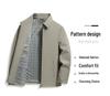 Men's Versatile Business Casual Lapel Jacket - Spring/Autumn 2026 High-End Executive Style for Middle-Aged Men