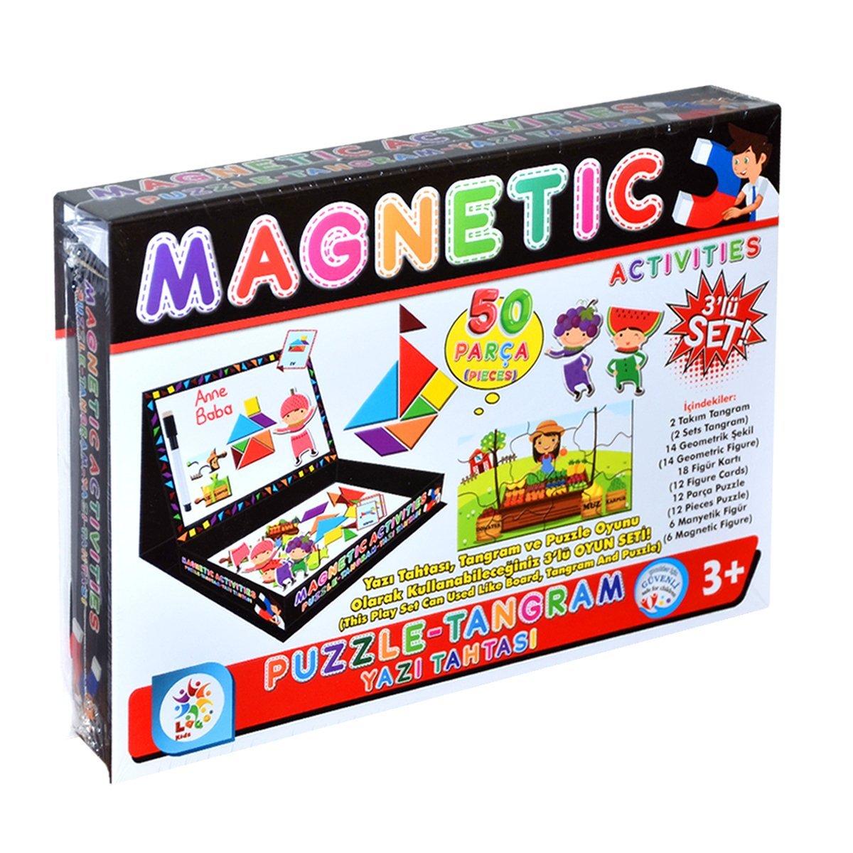 

LC7163 Laço, Магнитные занятия - Набор из 3 - Головоломка + Танграм + Доска / +3 года