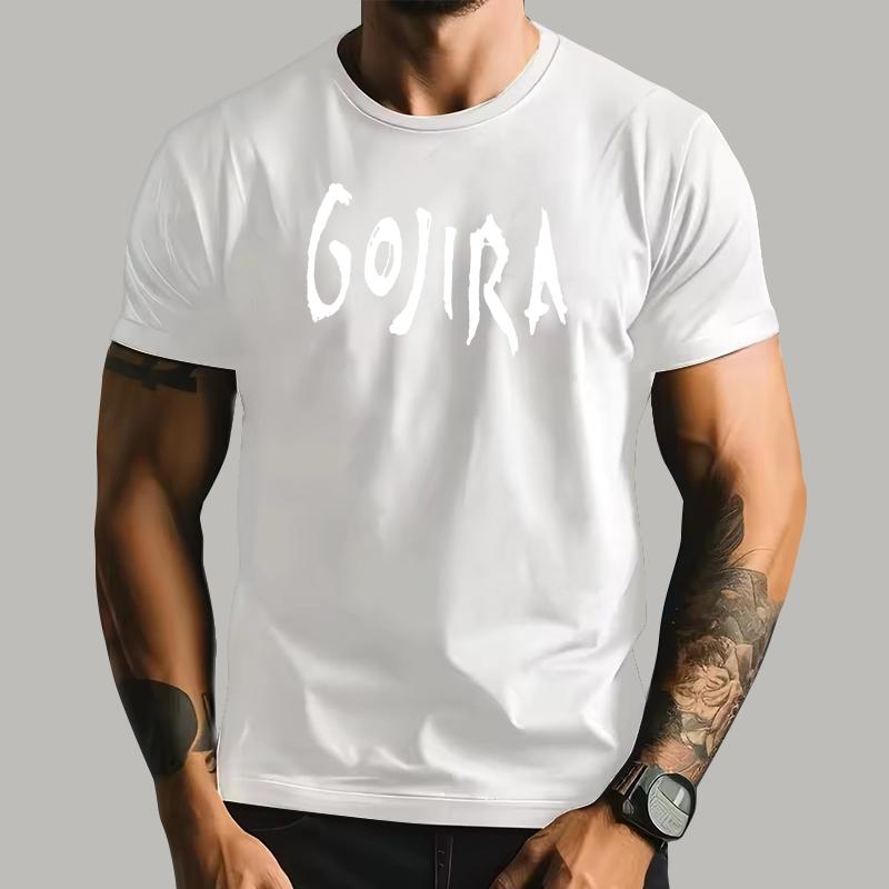 

Мужская футболка Gojira Футболка Мужская Металлическая Музыка Хлопковая Черная Футболка XXXXXL белый