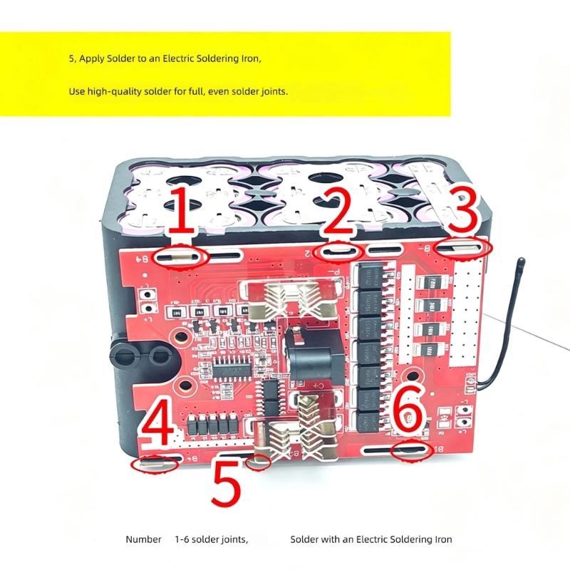 Battery Pack Repair Board 21V Red Circuit Part With 7 Power Devices, Service Part for Pack Control Update and Routine Workshop Replacement