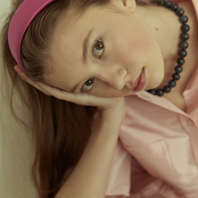Elizabeth Moments Magenta Pink Satin Headband