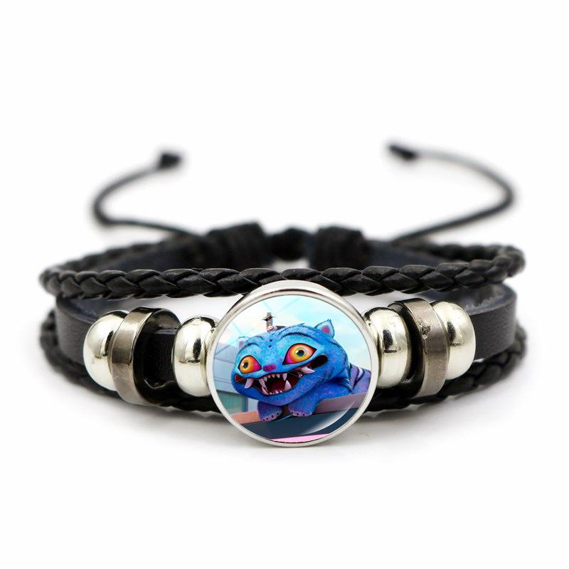 KPop Demon Hunter Bracelet Cartoon Anime Cosplay Bracelet Woven Rope Chain Pendant Fashion Accessories Girl Peripheral for Fans