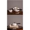 200ml Sheep Fat Jade Porcelain Wooden Handle Side Handle Teapot Ceramic Kung Fu Tea Set