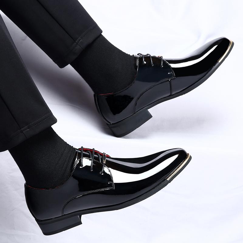 Fashion luxury Business Wedding Derby Men's Leather Shoes Minimalist and versatile styles Outdoor men's shoes for parties and office