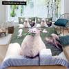 Funny Sheep King Queen Bedding Set Kids Farm Animal Duvet Cover White Little Lamb Comforter Cover 2/3pcs Polyester Quilt Cover