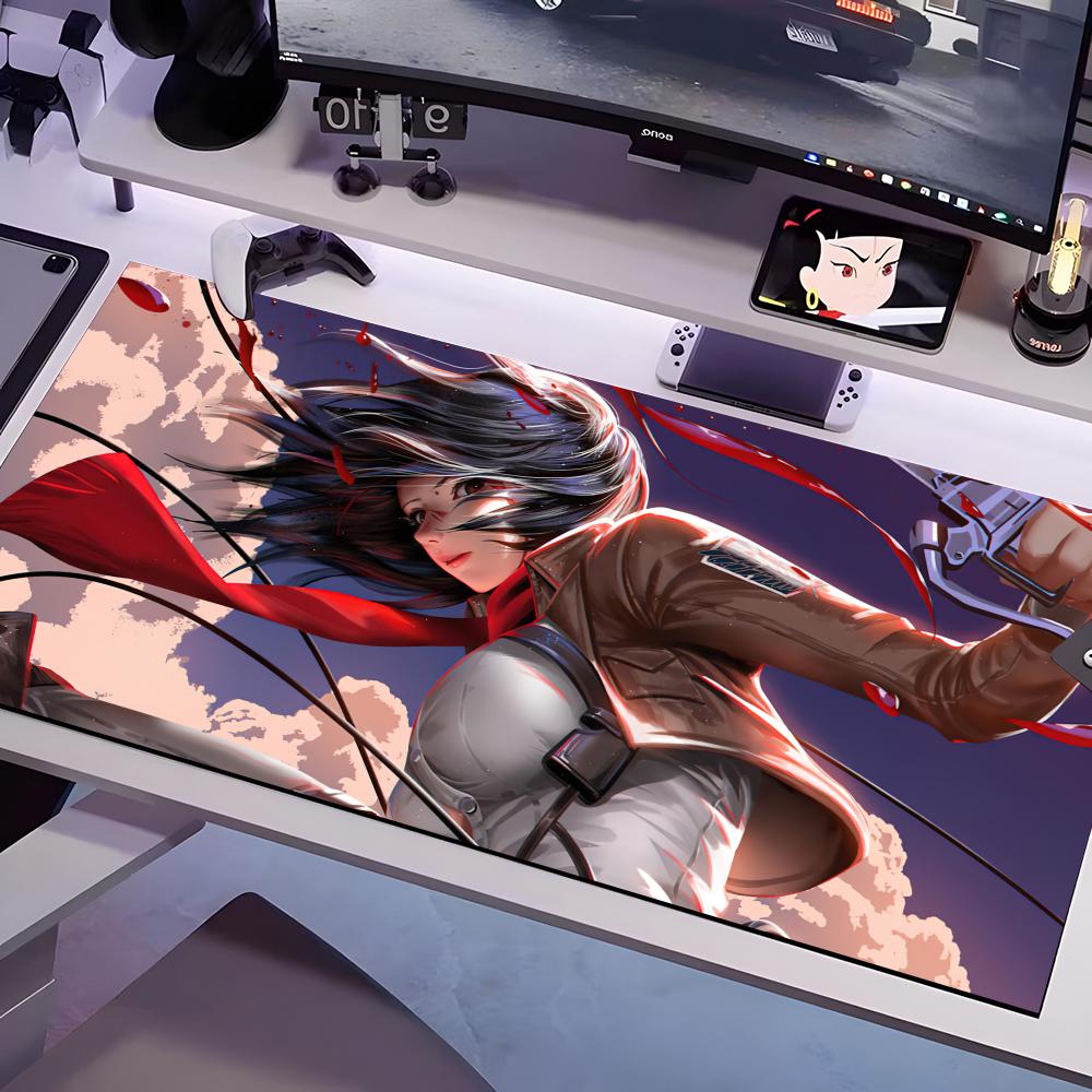 Levi Ackerman Mouse Pad Multiple Sizes Large Square Computer Office Game Table Mats Rubber Anti-slip Mousepads