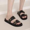 Fashion New Summer Solid Color Flat Sandals Fashion Open Toe Outdoor Slippers Casual Beach Women's Shoes Plus Zapatos De Mujer Slides