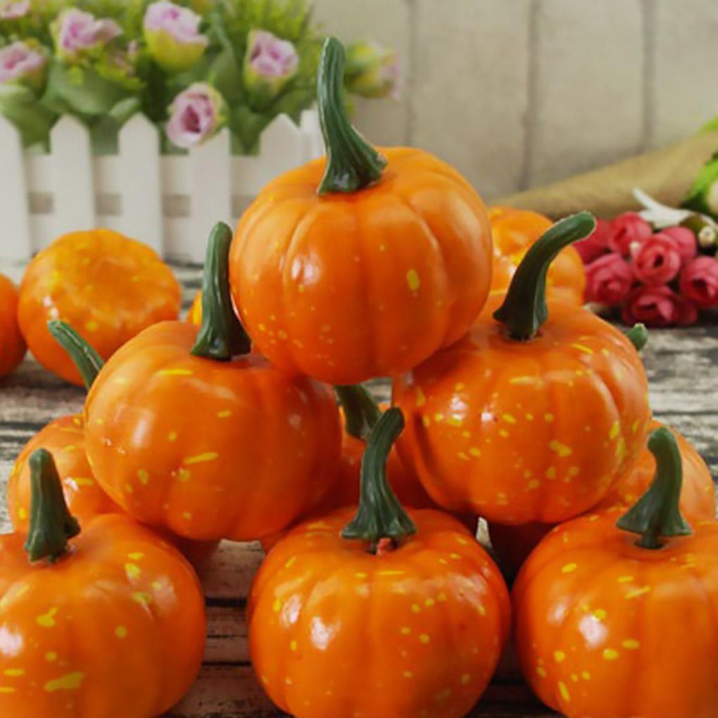 12x Simulation Small Pumpkin Foam Mini DIY Artificial Handwork Halloween Decor