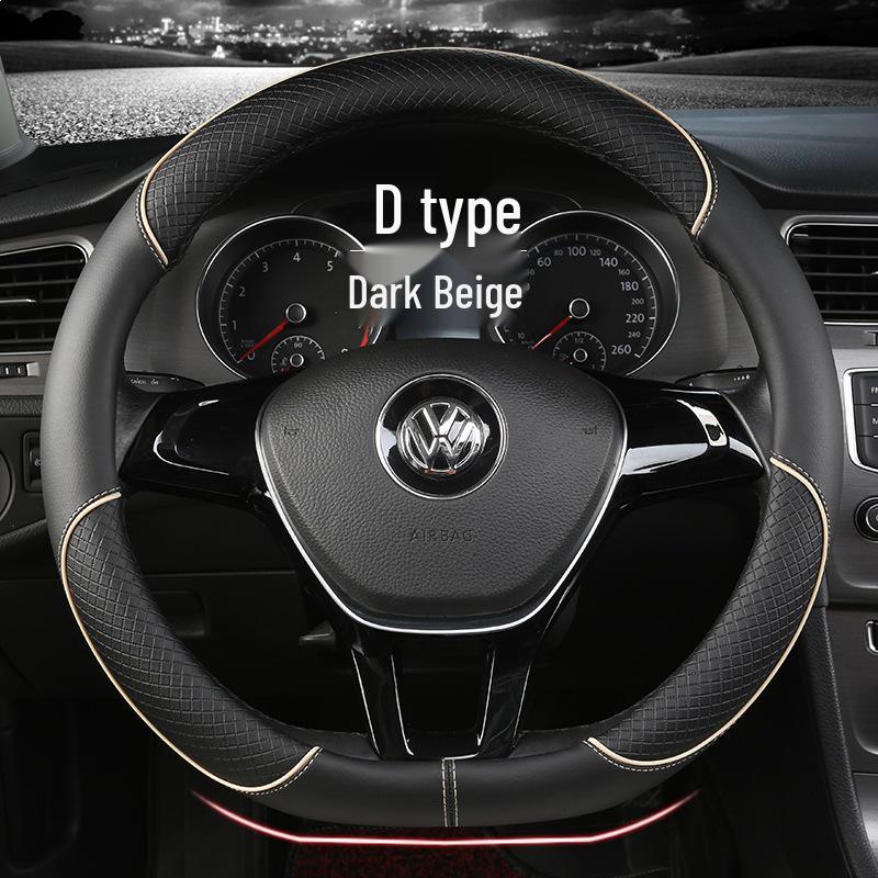 Custom All-Season Steering Wheel Cover for Volkswagen Sagitar/Lavida/Magotan and Ford Focus/Mondeo