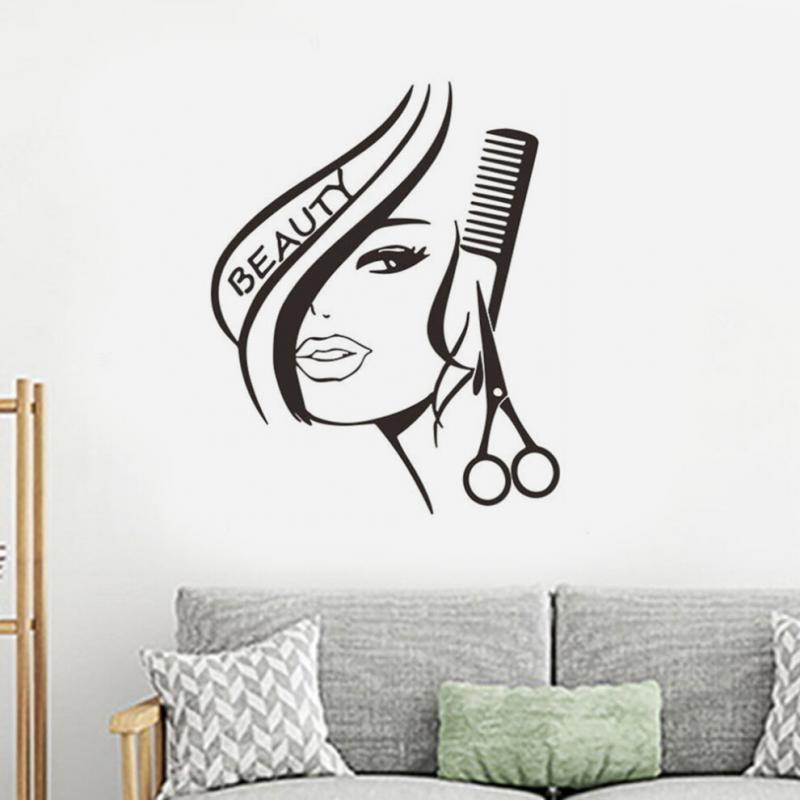 Wandtattoos Wandsticker Salonsticker Schwarz, 2pc