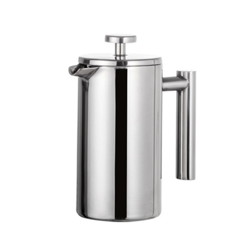 800ml Stainless Steel Coffee Press Percolator Percolator Pot Percolator Double Wall Capacity Handheld Coffee Machine Cafetere Cafetere | Coffee Pots