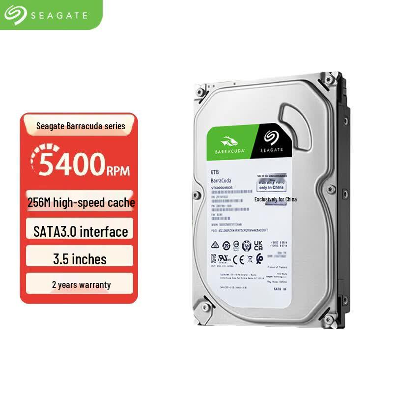 Seagate BarraCuda 6TB Desktop Hard Drive