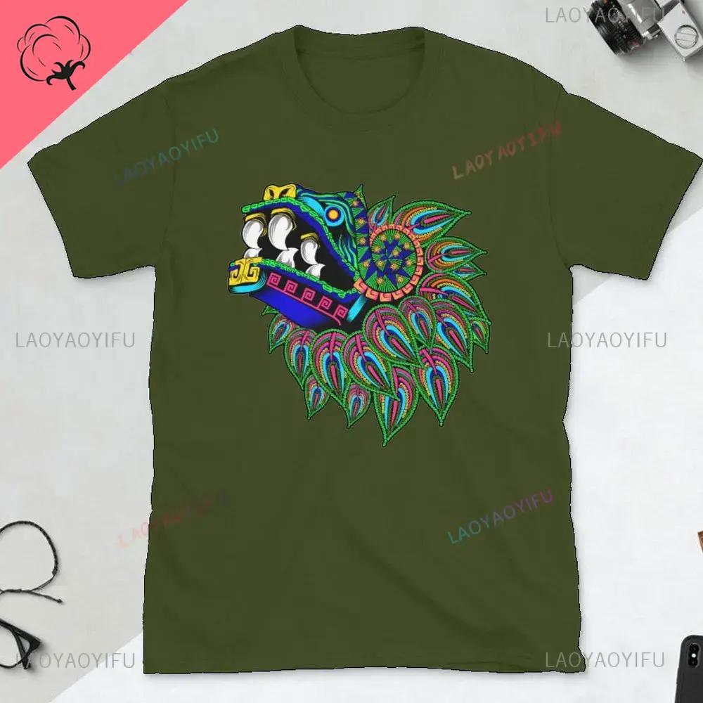 Tlaloc Quetzalcoatl Aztéčtí Bohové Starověcí Bohové Mexické Tričko Pánské Aztécké Tričko Aztécký Potisk Trička z Mexika Mexické Oblečení Muži