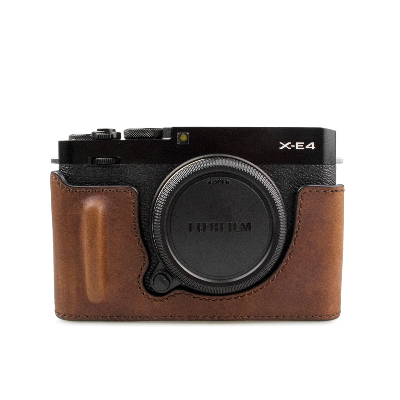 

kinokoo Fujifilm FUJIFILM XE4 Leather Case, FUJIFILM MX-E4 Genuine Leather Camera Case (BR)