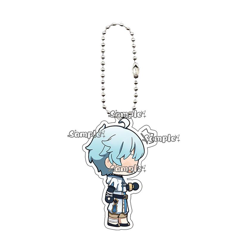 Hot Anime Game  Kamisato Ayaka Arlecchino Navia Anime Cartoon Cute Acrylic Model Double-sided Printing Keychain Keyring Pendant