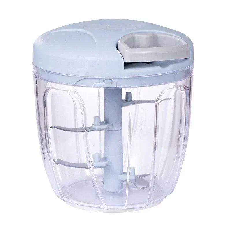 500/900ML Rope Grinder Vegetable Cutter Kitchen Garlic Puller Minced Garlic Chili Fruit Puree Garlic Mixer Rotary Food Processor